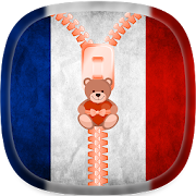 France Flag Zipper Lock Screen  Icon