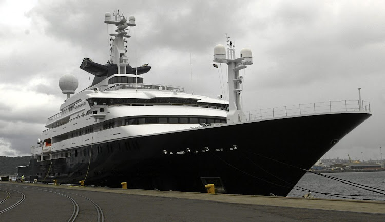 The 127m Octopus, built for the late Microsoft co-founder Paul Allen, during a visit to Durban. This is the kind of vessel Cape Town wants to attract.