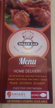 Snack Bar menu 1