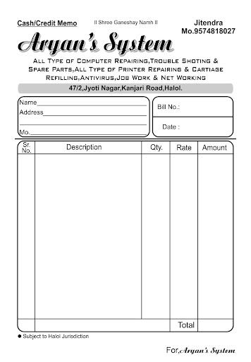 Single Colour Bill Book