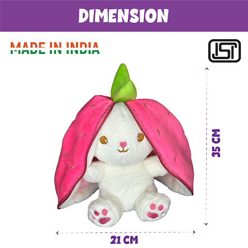 Strawberry bunny soft toy