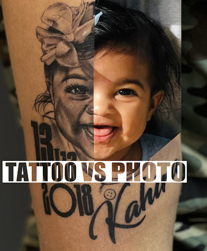 baby portrait tattoo