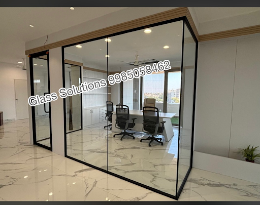Sleek Glass Office Partition