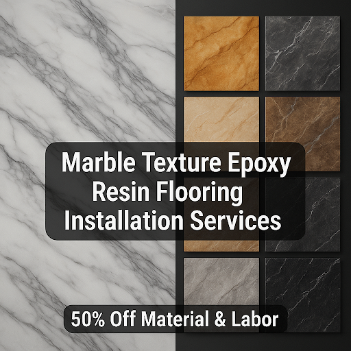 Marble Texture Epoxy Resin Flooring Installation Services