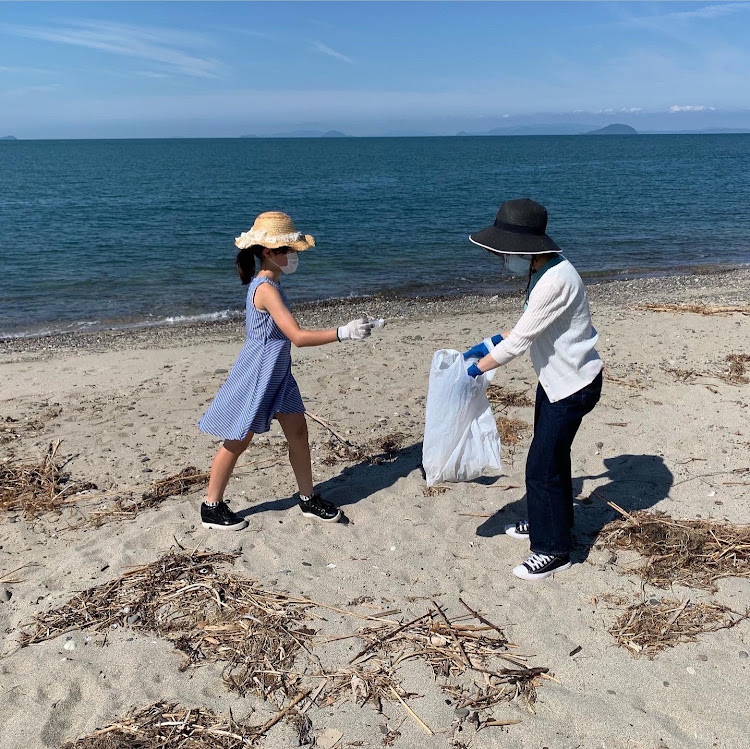 H2の海ゴミプロジェクト2022・塩屋海岸・青い服など身に着けて・BBQに関するカスタム事例の投稿画像3枚目
