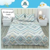 Bộ Chăn Ga Gối Đệm Drap Giường 5 Món Otama Bedding Cotton Poly Bộ Ga Giường Caro Đẹp Cute Hình Thú Hàn Quốc Cao Cấp