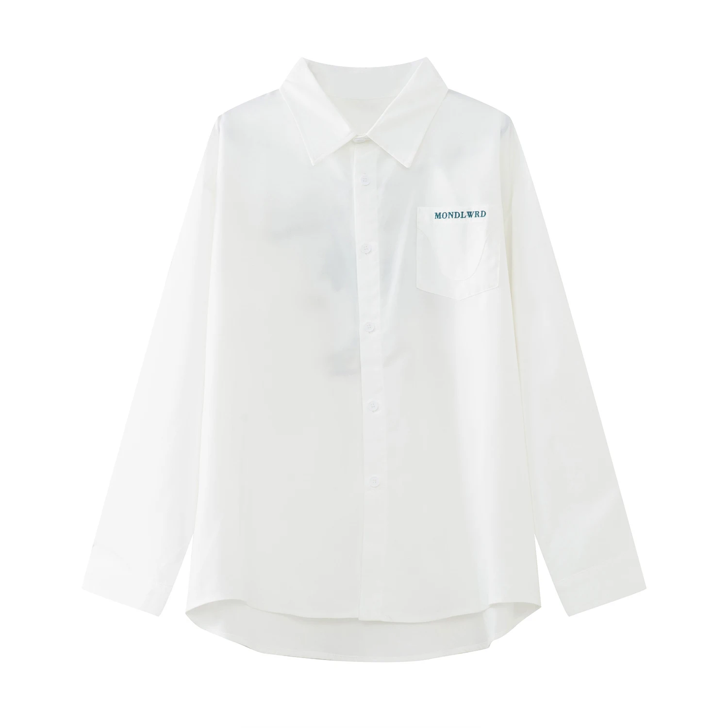 Camicia coreana ricamata con lettere, maniche lunghe, stile Ruffian senior, per uomo, elegante e attraente, perfetto per un look di tendenza.