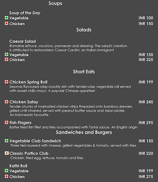 Brunchilly - Sarovar Portico menu 