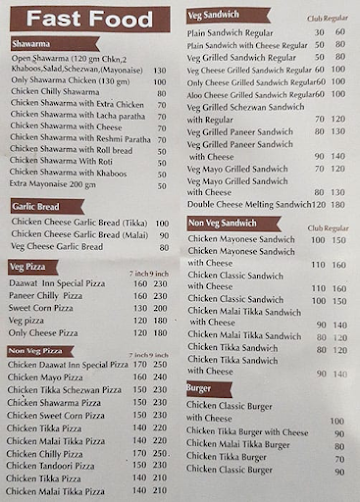Daawat Inn menu 