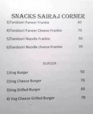 Sairaj Snacks Corner menu 1