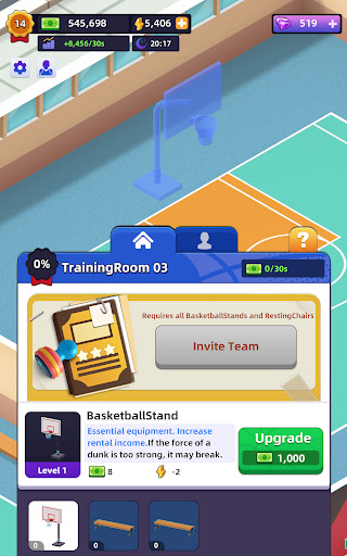 Screenshot Idle Basketball Arena Tycoon