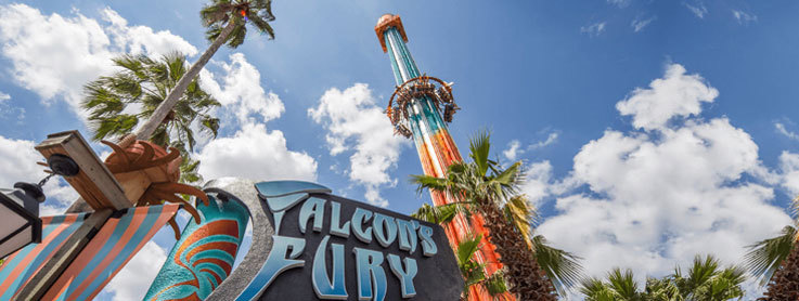 Thrill rides at Busch Gardens