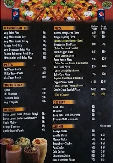 Candy Crust Bakery & Fast Food menu 