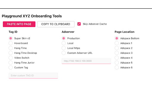 Playground XYZ Onboarding Tools