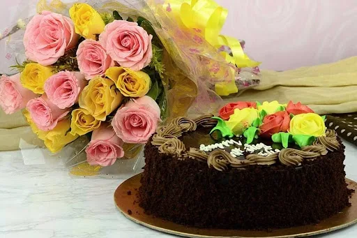 Chocolate Crunch Cake Mix Rose Bunch