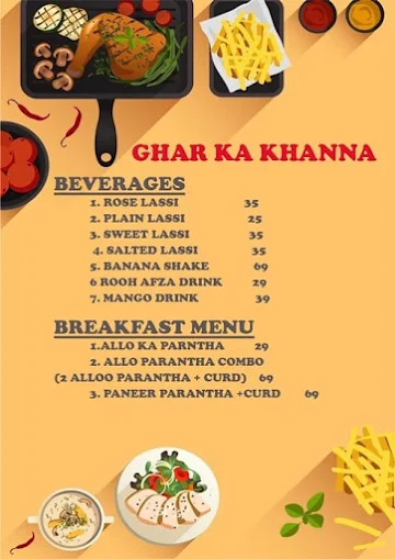 Ghar Ka Khanna menu 