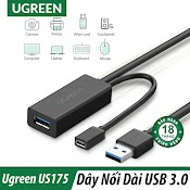 Dây Nối Dài Usb 3.0 Ugreen Us175 Dài 5M, 10M - Hàng Chính Hãng