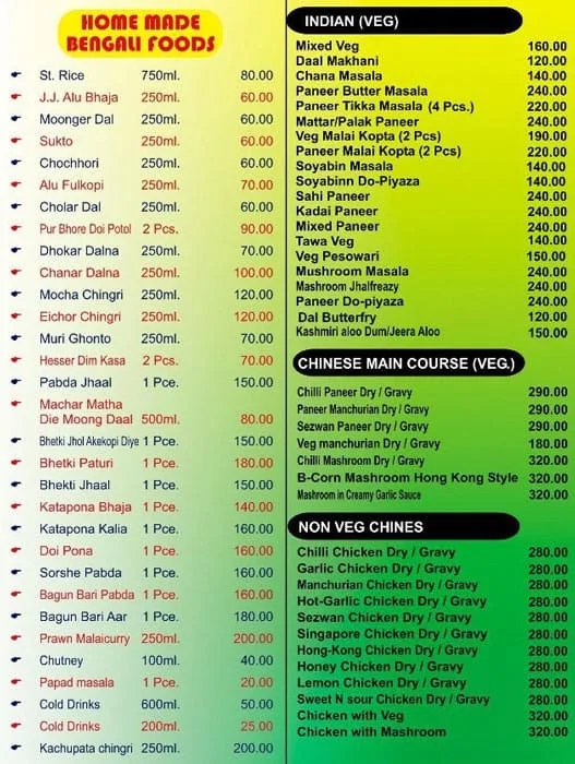 Petuk Mahaaaaraj menu 