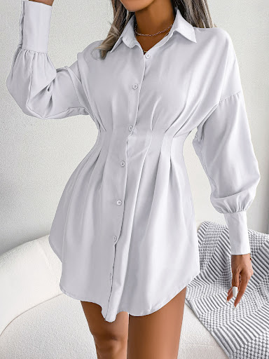 Title 4, Lantern Sleeves Waist Asymmetric Dress for a fl...