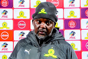 Pitso Mosimane (coach) of Mamelodi Sundowns during the Post Match virtual press conference of the Absa Premiership match between Mamelodi Sundowns and Orlando Pirates at Dobsonville Stadium on August 11, 2020 in Johannesburg, South Africa. 