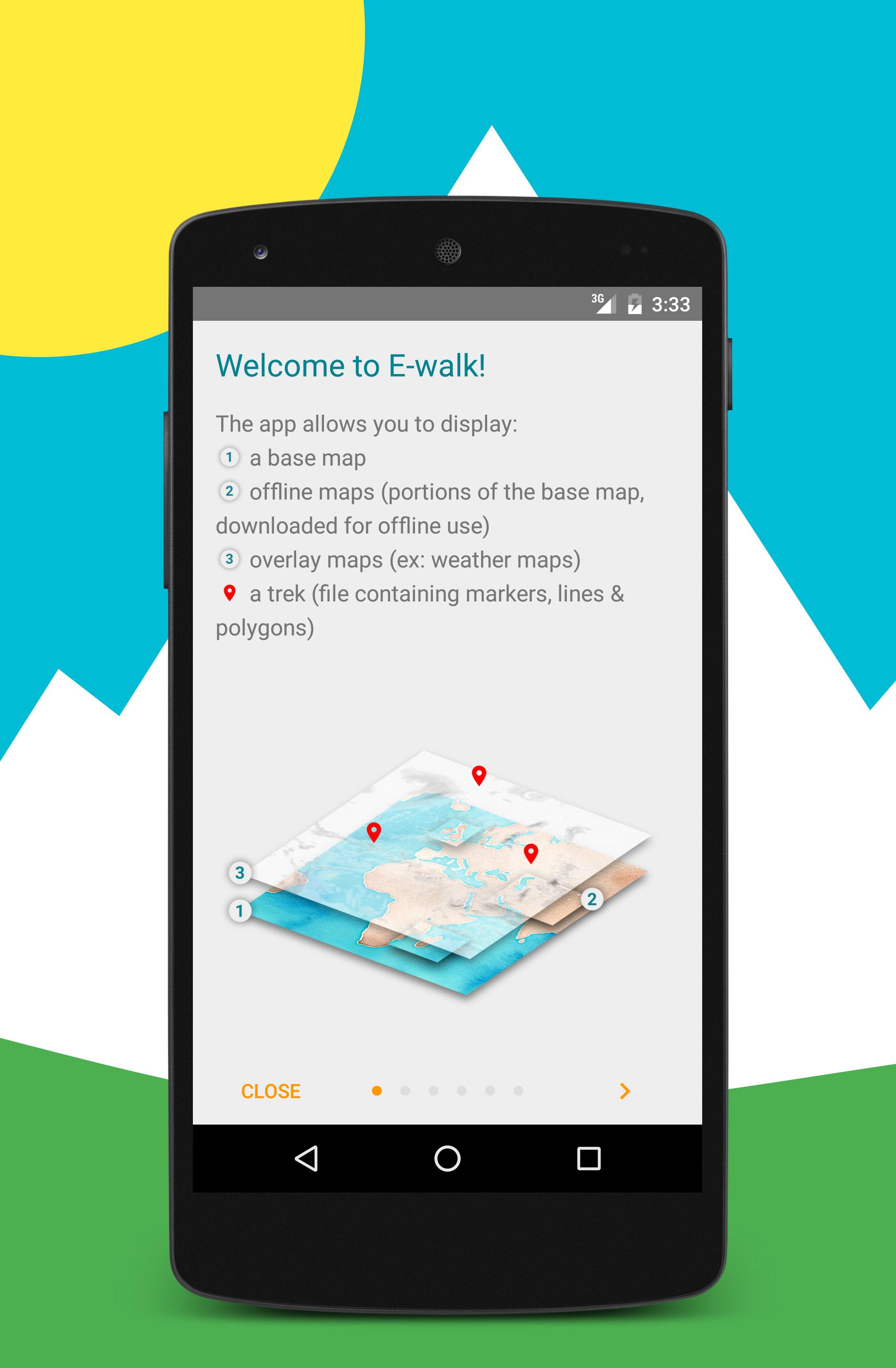 Android application E-walk - Offline maps screenshort