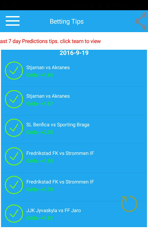 Android application Sportpesa and Mcheza tips screenshort