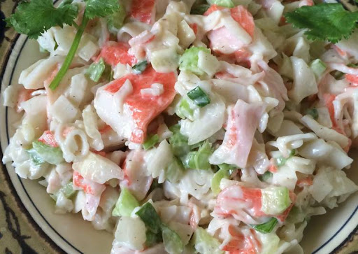  CRAB salad  chunky crunchy flavorful easy to make crab salad. great as a main course w salad bread or as a side. its light easy tasty and a blue ribbon special enjoy
DONT BE SUCH A CRAB SALAD  by Pami Toll a 2 time blue ribbon winner