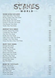 Shakes World menu 1