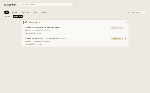 Stacks — Smart Tab Manager & Read It Later screenshot 3