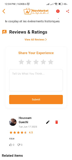 Screenshot NavMarket
