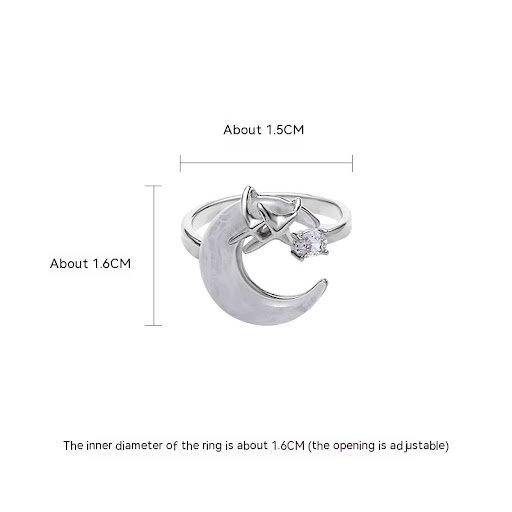 Title 4, Original Dream Star Moon Necklace for women. Gl...