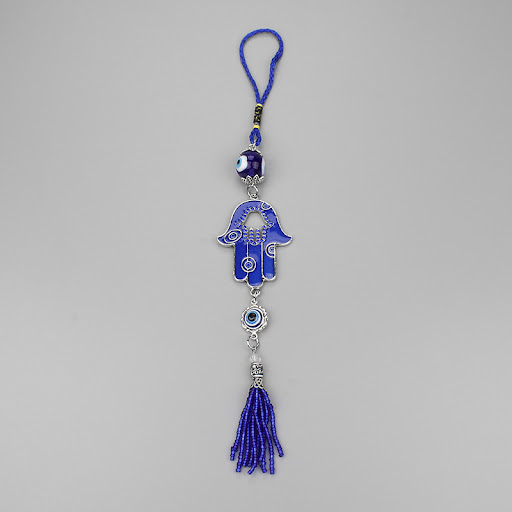 Title 1, Blue Tassel Pendant Evil Eye Keychain Protectio...