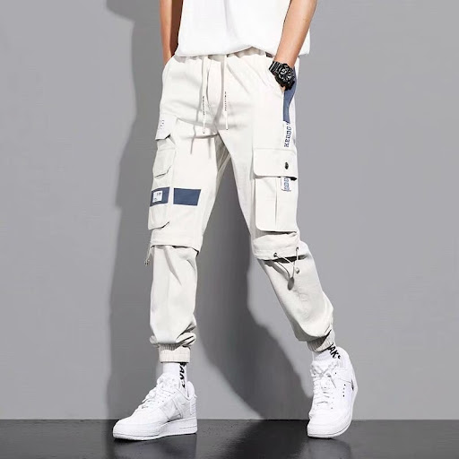Title 2, Mens Loose Cropped Casual Pants Comfortable an...