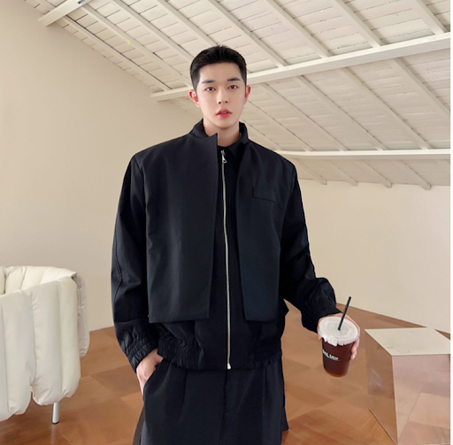 Title 4, Fashion Fake Two Piece Suit Lapel Coat, a versa...
