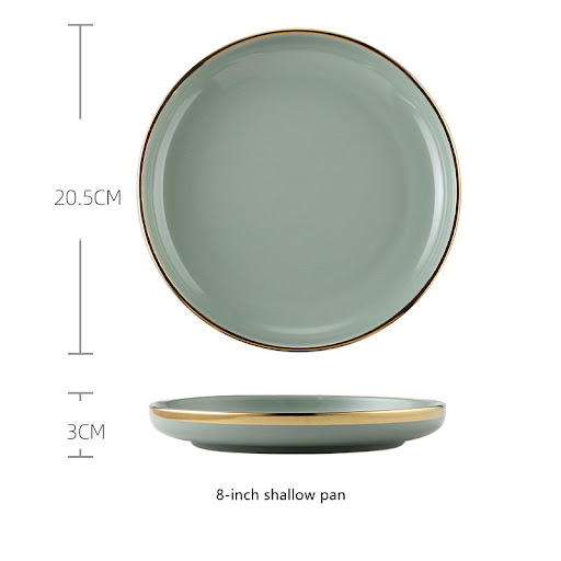 Title 1, Ceramic Bowl and Plate Border Tableware Set for...