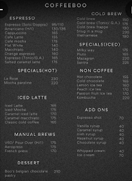 Coffeeboo Cafe menu 1