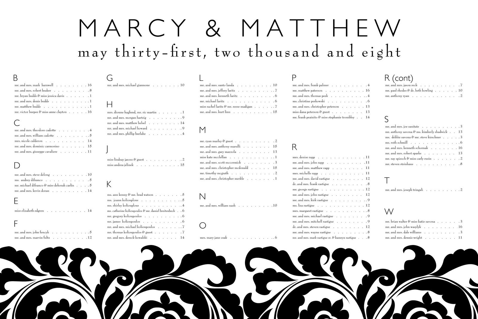 Marcys Damask Wedding