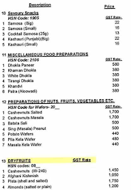 Chandu Halwai menu 7