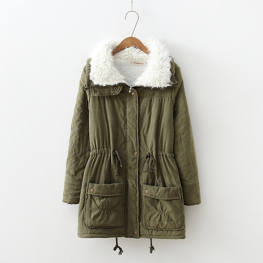 Title 8, Mid-length slim-fit peach skin coat for a flatt...
