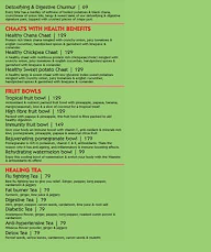 Doctor Juice - Immunity Health Bar! menu 1