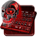 Red Neon Skull Keyboard Theme 10001006 APK Скачать