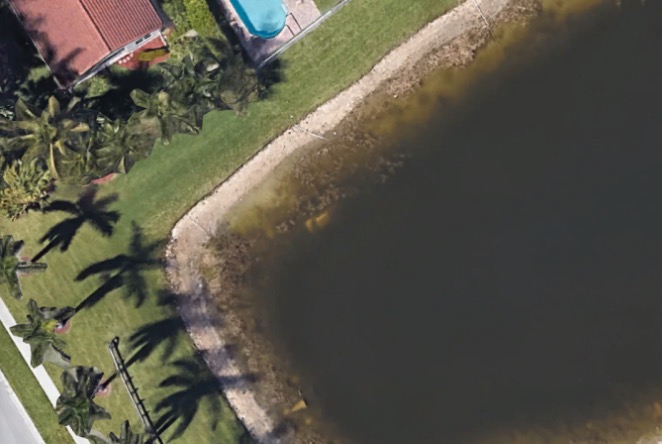 The submerged car was spotted on Google Maps.