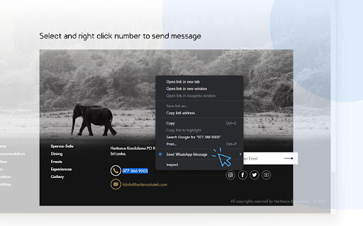 Orso- Send message without saving contact