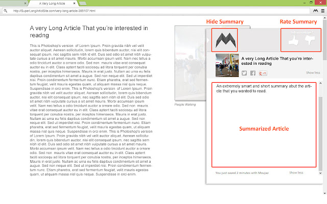 Moujaz Summary chrome extension