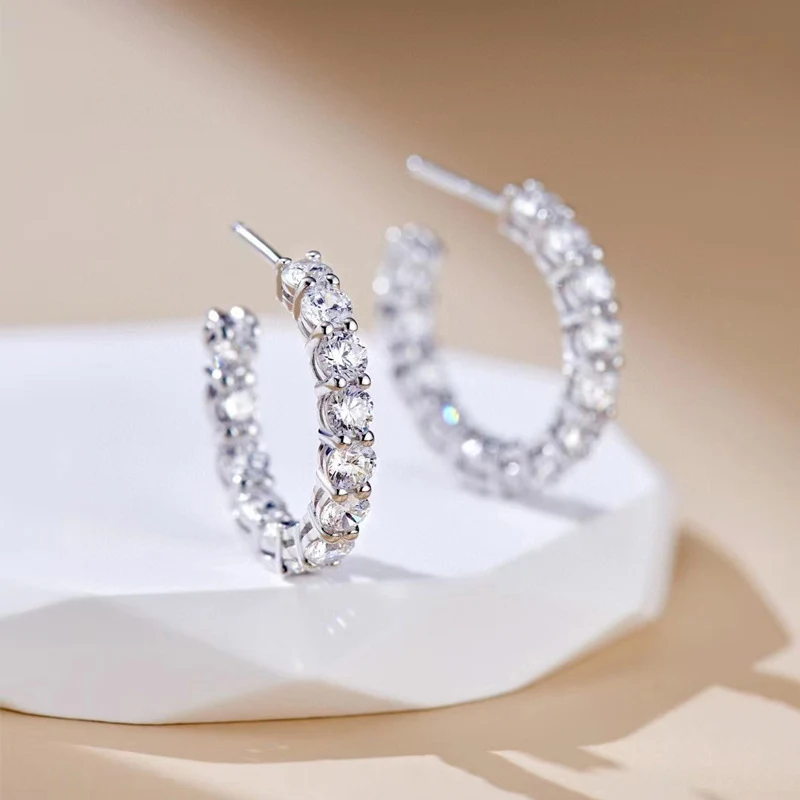 Title 5, Brincos de clip para mulheres com diamantes red...