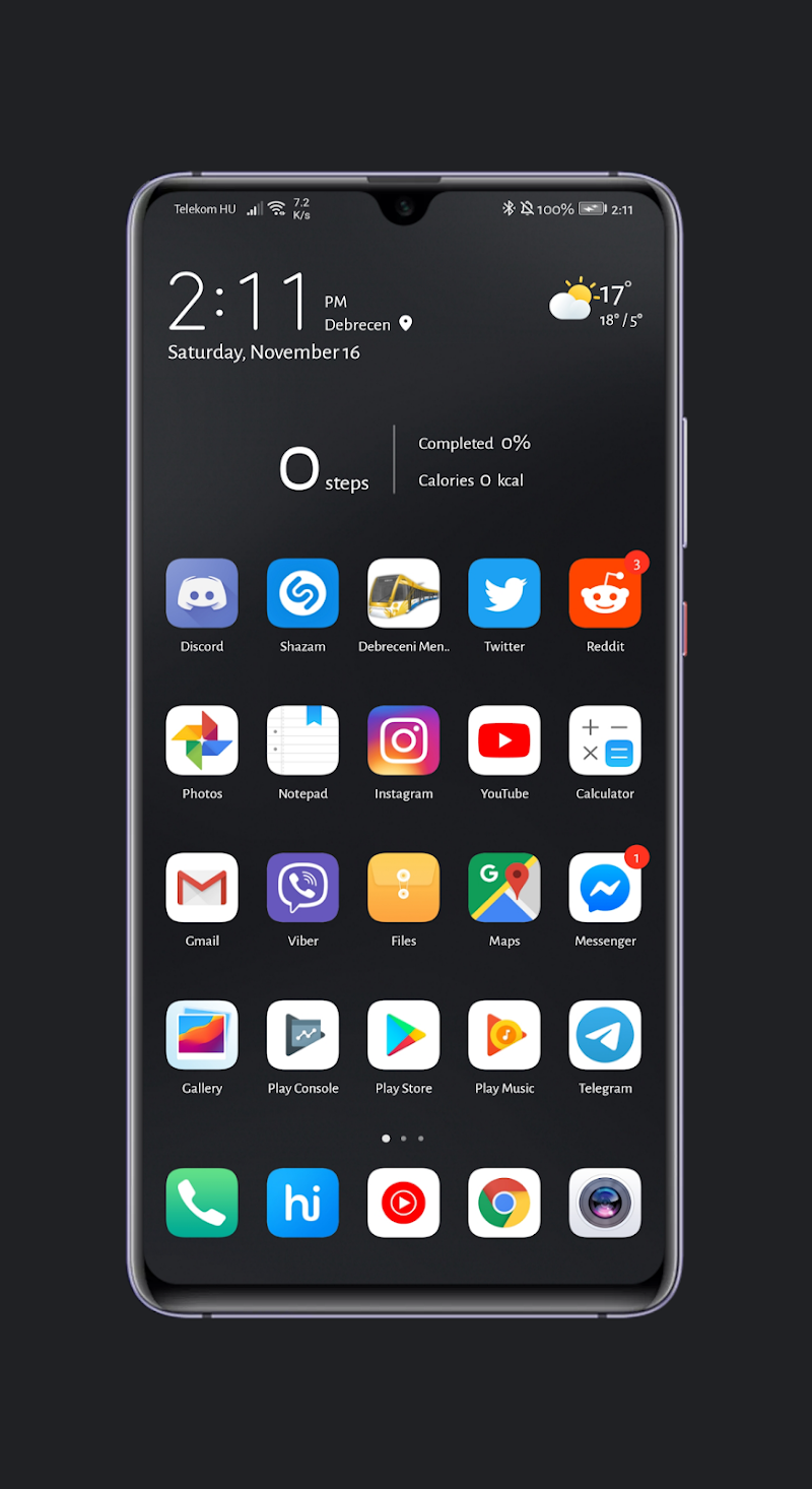 Dark EMUI 10 theme for Huawei Honor v2.0 APK Paid