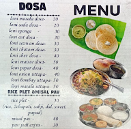 Balaji Dosa menu 2