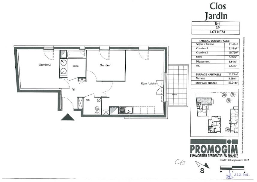 Location meublée appartement 3 pièces 53 m² à Lyon 8ème (69008), 1 023 €