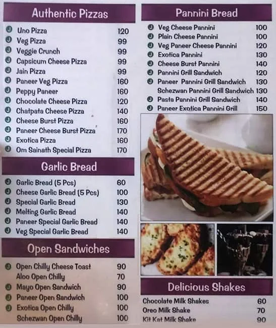 Om Sainath Bhelpuri Panipuri Juice Center menu 