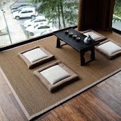 Chiếu Điều Hoà 、Phong Cách Nhật Bản Dệt Tre Phòng Khách Trải Sàn Tatami 、Thảm Mây Đan Cao Cấp